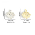 Pearl Rhinestone Flower Charms in Gold and Silver Tones view 2