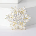 Marquise Crystal Floral Burst Brooch in 2 Color Styles view 7