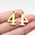 Metal Number Charms Zero Through Nine in Detailed Metal Finishes for Jewelry Making view 7