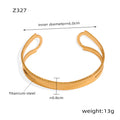 Open Cuff Bangle Double Band Beaded Edge Titanium Steel view 6