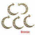 Openwork Crescent Moon Metal Charms in Eight Finishes view 8