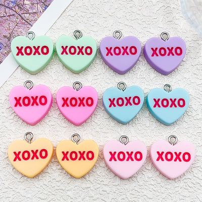 Printed detail graphic for the heart and alphabet letter charms