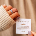 White Gold Mountain Peak Double Layer Pave Ring Alloy view 3