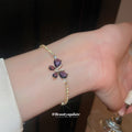 Purple Crystal Slider Bracelets Butterfly and Square view 3