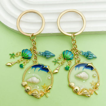 Starfish, Conch and Shell Charm Keychains Featuring Blue Starfish Across 59 Variations