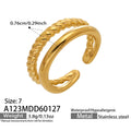 Twisted and Plain Double Band Open Rings in Two Finishes view 6