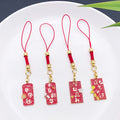 Eight-Message Red Chinese Exam Blessing Phone Strap Charm Collection view 3
