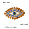Crystal Eye Brooch In 4 Color Variants For Jackets and Scarves view 6