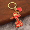 Patriotic China Heart Zinc Alloy Keychain Gift Pendant