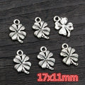 Four Leaf Clover Charms Jewelry Making Components In Detailed Metal Finishes view 7