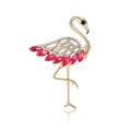 Crystal Flamingo Brooch With Red Or Turquoise Wings view 5