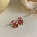 Geometric Crystal Stud Earrings with Sparkling Stone Details view 8