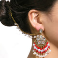 Eight Color Teardrop and Flower Upper Ear Chain Earrings view 11