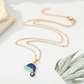 Gold Tone Colorful Santa Hat Evil Eye Pendant Necklaces view 2
