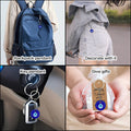 Blue Turkish Evil Eye Round Glass Keychain Ring Metal Charm view 3