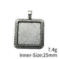 Square Cabochon Settings in Two Antique Metal Finishes view 5