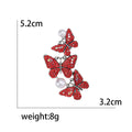 Three-butterfly Brooch with Pearl-look Ends In 5 Color Variants view 5