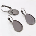 Teardrop Bezel Leverback Earring Findings in Twenty-Four Options view 7