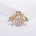 Crystal Bee Brooch With Pearl Body Decorative Lapel Pin view 5
