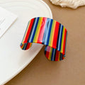Acrylic Open Wide Cuff Bracelets Stripe Leopard Marble view 7