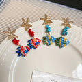 Starfish and Tropical Fish Drop Earrings in Two Colors view 2