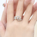 Lily Of The Valley Open Ring In Polished Silver Tone view 4