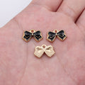 Enamel Bow Charms in Five Colors with Gold Tone Edges view 9