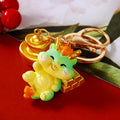 Cute Resin Fortune Dragon Keychains in Eight Poses plus Assorted Style view 5