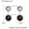 Colorful Round Glass Stone Drop Earrings Zircon Bracelets view 9