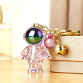 Iridescent Astronaut and Astronaut Rabbit Character Keychains view 3