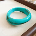 Irregular Marbled Acrylic Resin Bangle Bracelets 7 Colors view 9