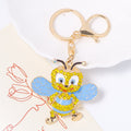 Rhinestone Bee Keychain Metal Cartoon Insect Charm view 6