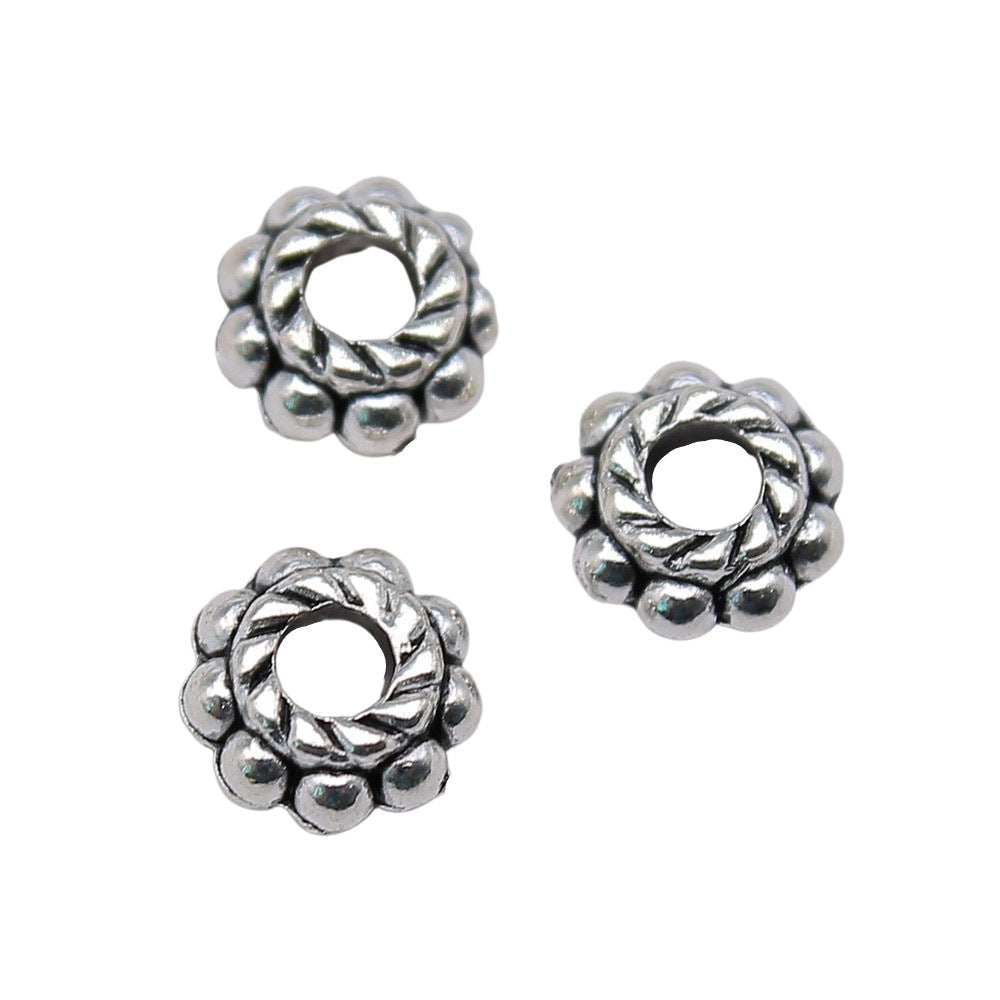 6x6x3mm 0.3g Multicolor Zinc Alloy Round Spacer Washer Beads for DIY Bracelet Necklace Jewelry Making