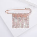 Rhinestone Fringe Safety Pin Brooch Decorative Metal Pin For Jackets And Lapels view 2
