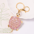 Rhinestone Turtle Keychain Gold Clasp Four Crystal Shell Colors view 7
