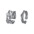 Two Piece Sculpted Open Ring Set In Silver Tone Or Gold Tone view 5