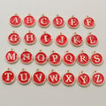 Round Enamel Alphabet Charms A to Z in Seven Color Sets view 4