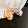 Large Smooth Polished Teardrop Brooch In Gold Tone Or Silver Tone view 4