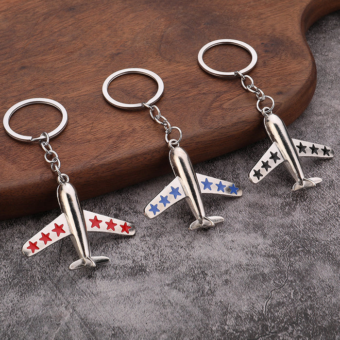 Metal Fighter Jet Keychain Zinc Alloy Aviation Souvenir Gift Pendant