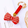 Bubble Pearl Crystal Bow Keychains in Five Colors plus Assorted Option view 1