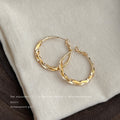 Twisted Rope Hoop Earrings Gold and Silver Tone Multi Size view 6