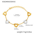 Hollow Heart Chain Bracelet Stainless Steel Four Finishes view 7