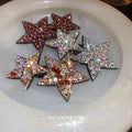 Crystal Star Hair Clips in Silver and Purple Hair Accessory view 2