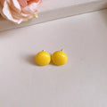 Glossy Round Bead Stud Earrings in Seven Bright Colors view 7