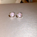Pink Oval Stud Earrings In Two Distinct Sizes Fashion Jewelry view 7