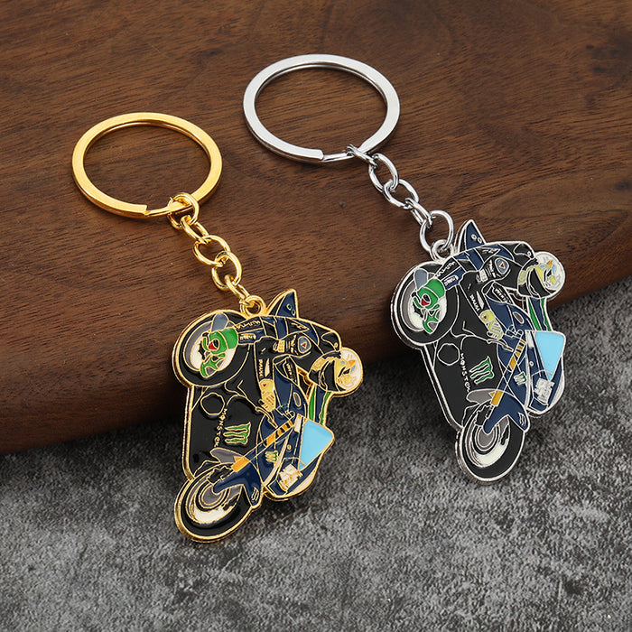 Motorcycle Racing Model Zinc Alloy Keychain Pendant Gift Accessory