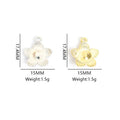 Crystal-Accented And Pearl-Look Gold Silver Flower Jewelry Pendants in 2 Styles view 2