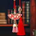 Mixed Floral Fan Vehicle Hanging Ornaments in Four Styles and Cord Only Option view 2
