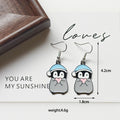 Enamel Penguin and Ladybug Drop Earrings 4 Color Styles view 4