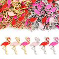 Enamel-Look Gold Silver Flamingo Alloy Charms in 6 Styles view 4